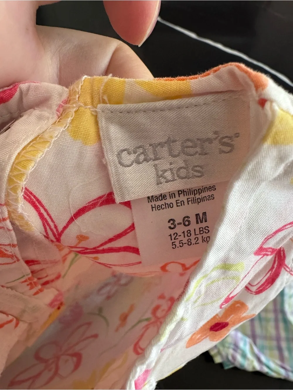 Carter's Girls Floral Tank & Pastel Plaid Romper Sets- vintage‎ y2k